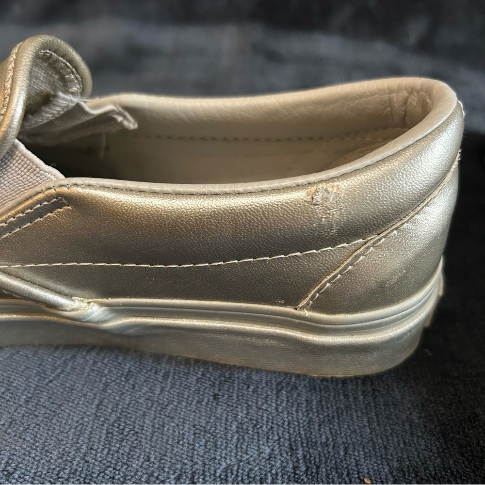 Vans - Silver Slip-Ons - Women’s 8.5 - Picture 7 of 9